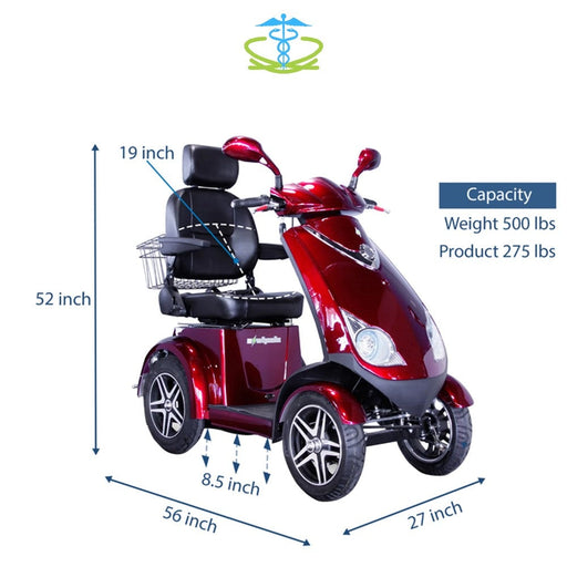 EWheels EW-72 Heavy-Duty 4-Wheel Mobility Scooter