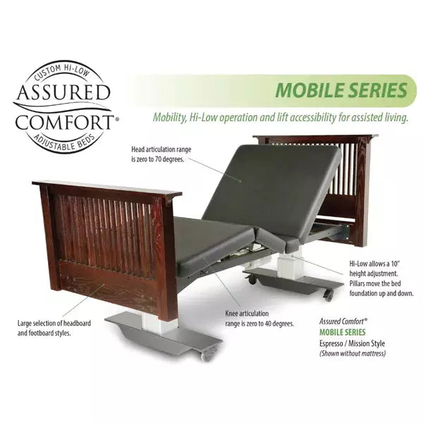 Assured Comfort Mobile Series Hi-Low Adjustable Bed