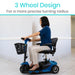 Vive Health 3 Wheel Long Range Mobility Scooter