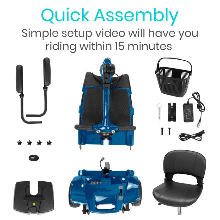 Vive Health 3 Wheel Long Range Mobility Scooter - Open Box